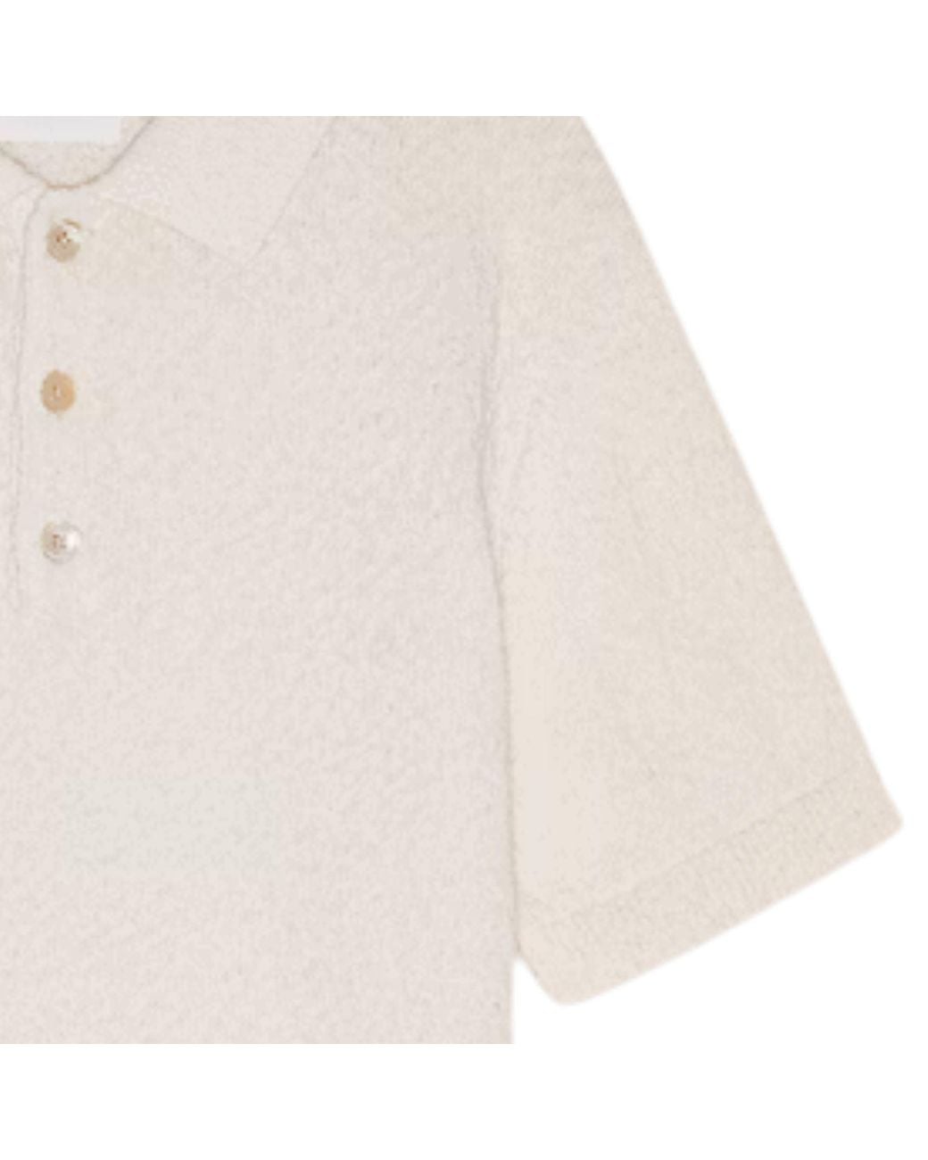 NN07 Natural Randy Boucle Yarn Polo for men