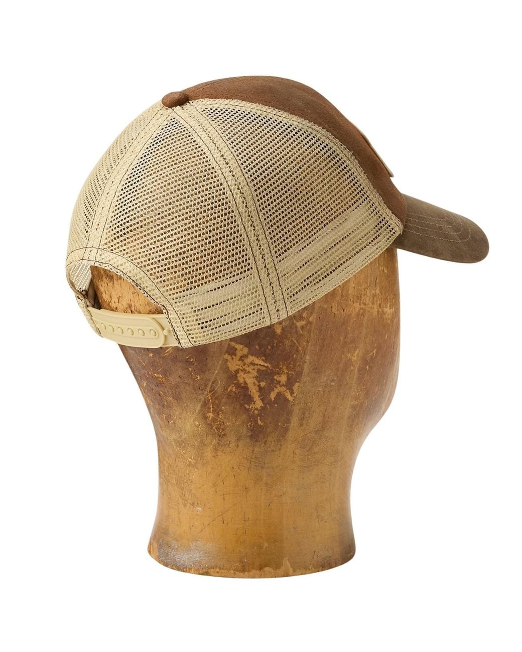 RRL Brown Logo-Patch Suede Trucker Cap for men