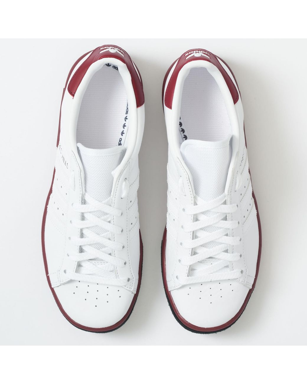 adidas Originals Leather Forest Hills - White & Burgundy for Men | Lyst UK