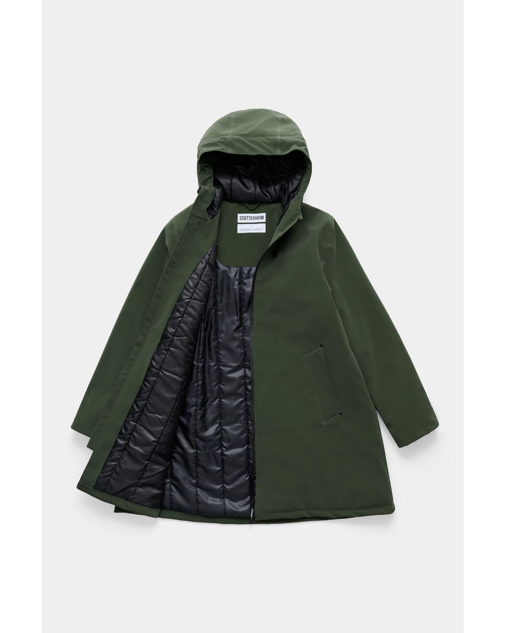 Stutterheim Green Mosebacke Matte Winter Coat