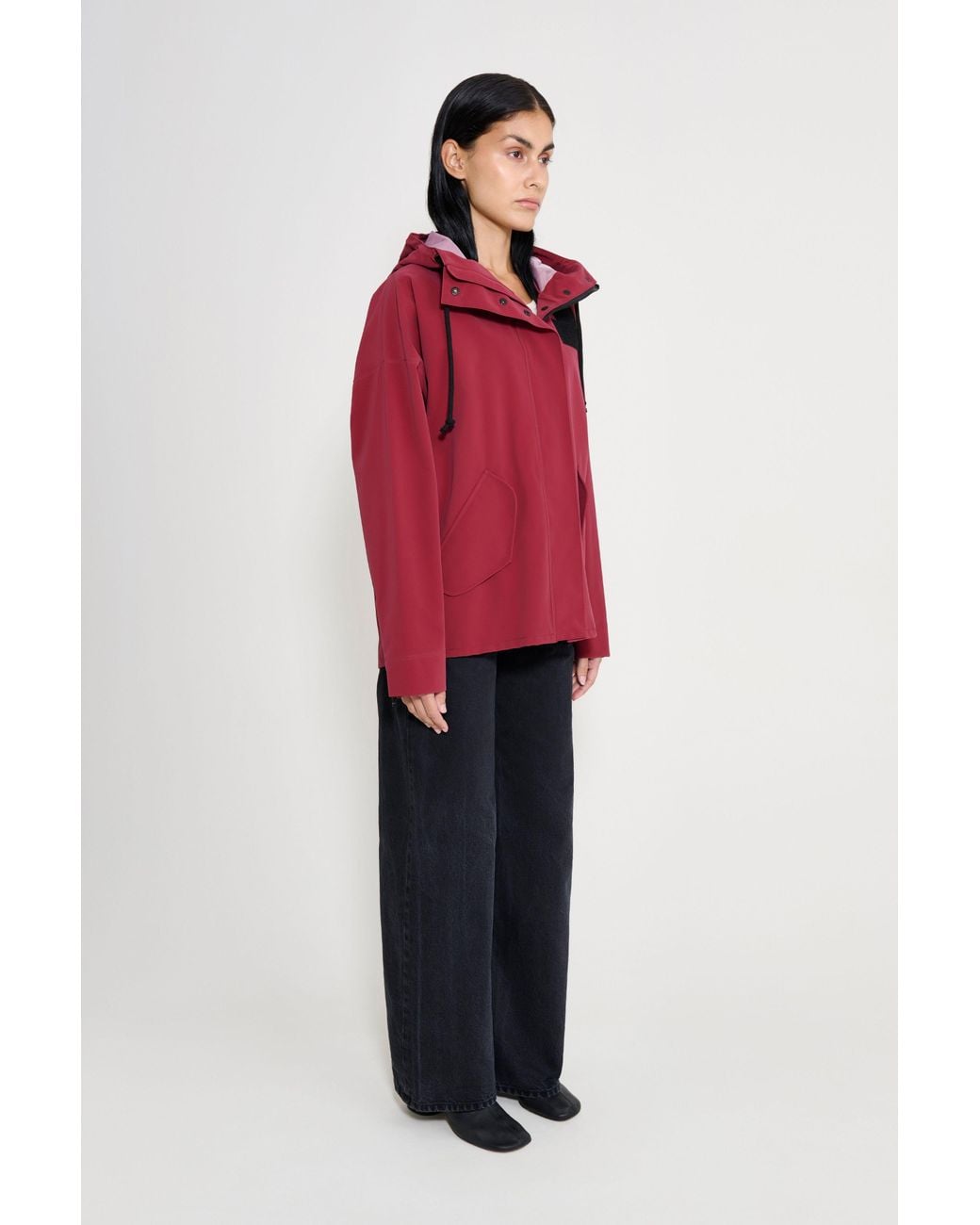 Stutterheim Red Faversham Matte Raincoat