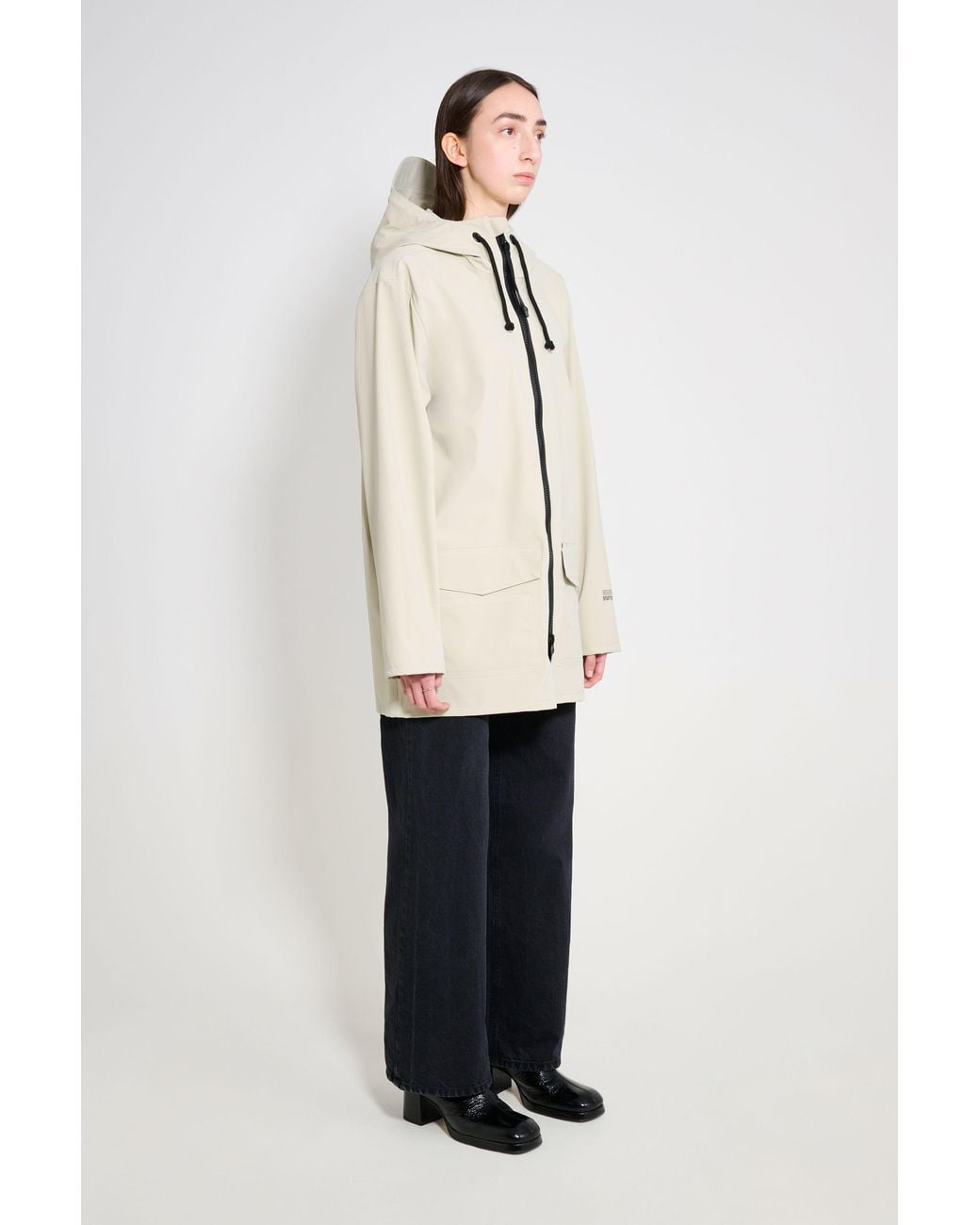Stutterheim Natural Stockholm Patch Raincoat