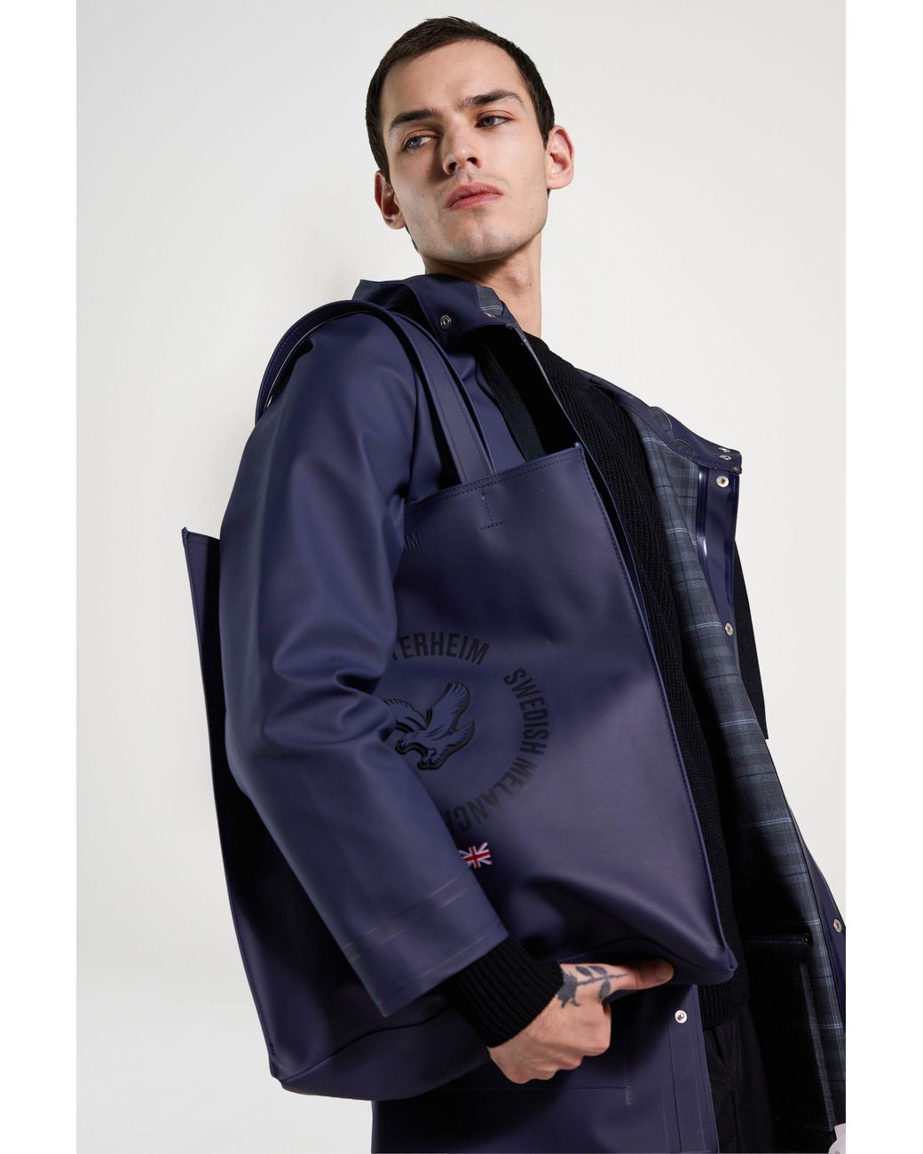 Stutterheim Blue Tote Bag