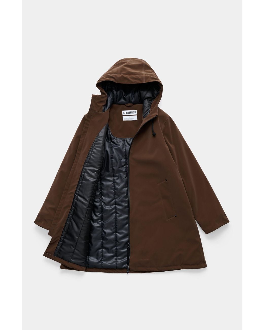 Stutterheim Brown Mosebacke Matte Winter Coat