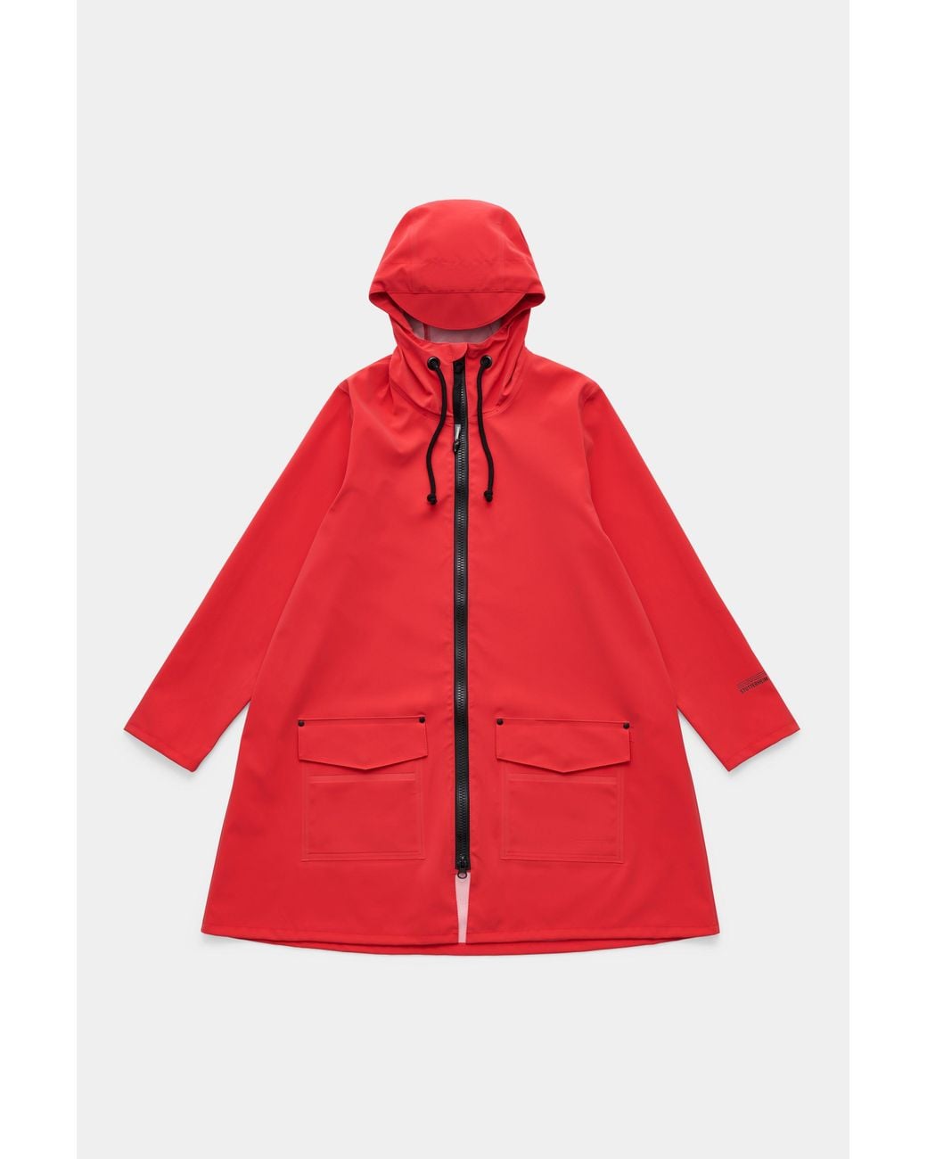 Stutterheim Red Mosebacke Patch Raincoat