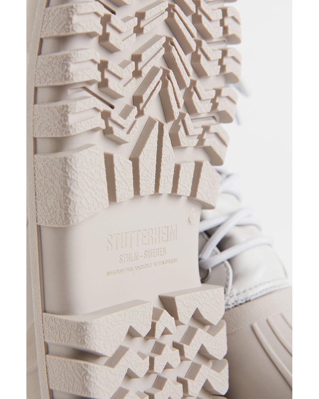 Stutterheim White Patrol Boot Leather