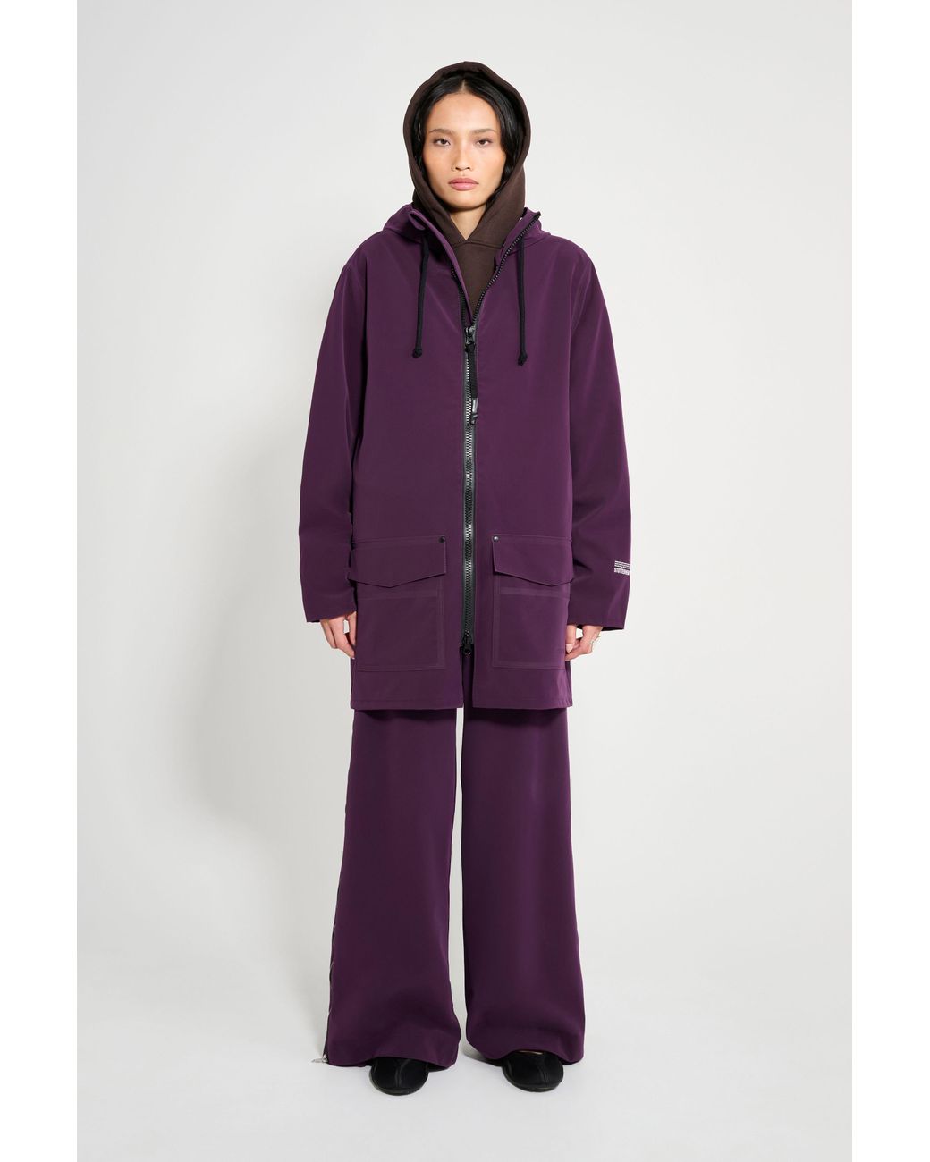 Stutterheim Purple Stockholm Patch Raincoat