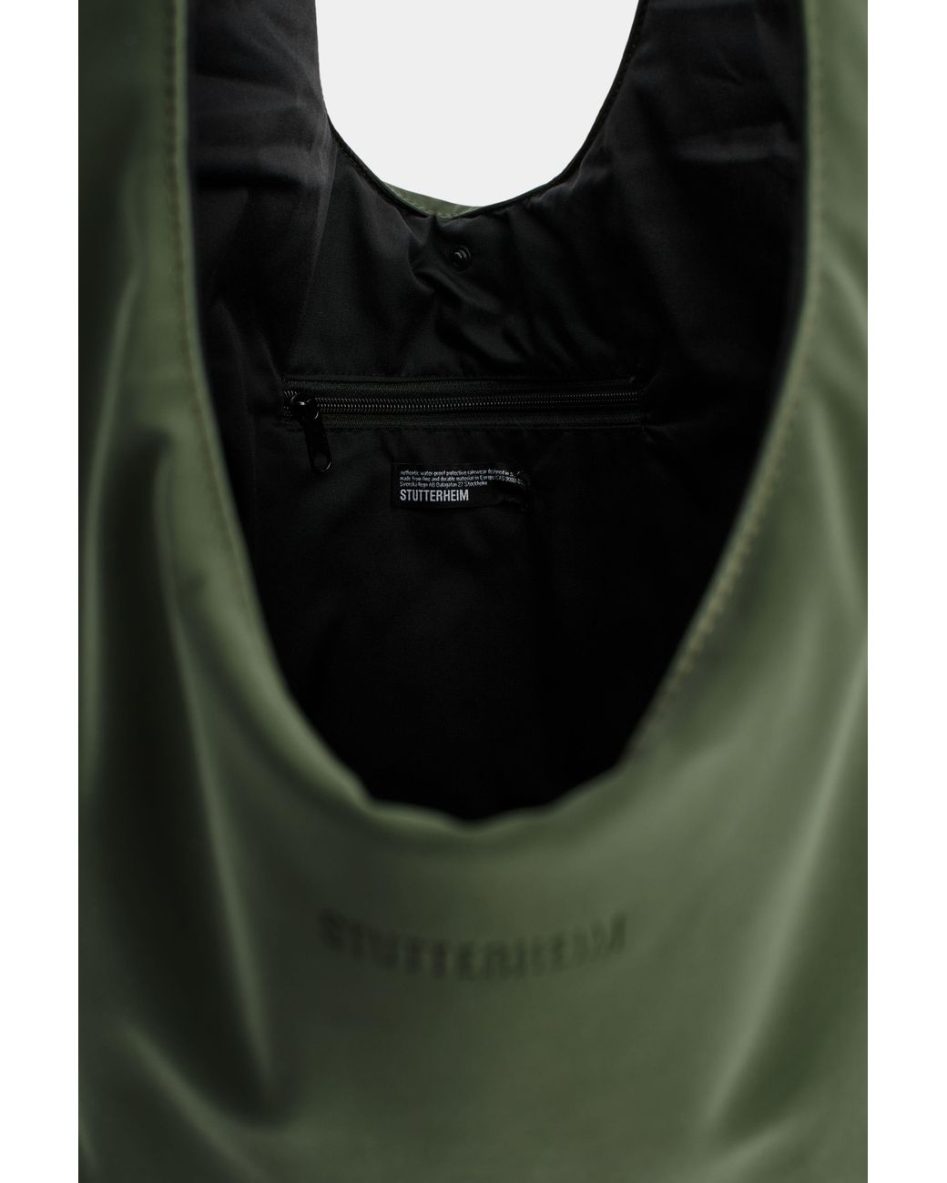 Stutterheim Green Svea Puffer Bag Matte