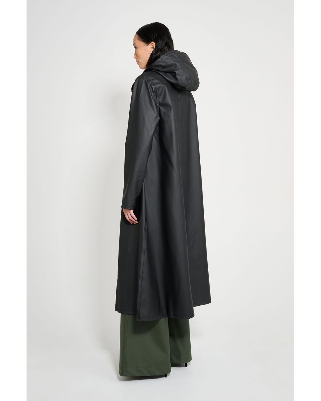 Stutterheim Black Mosebacke Long Raincoat