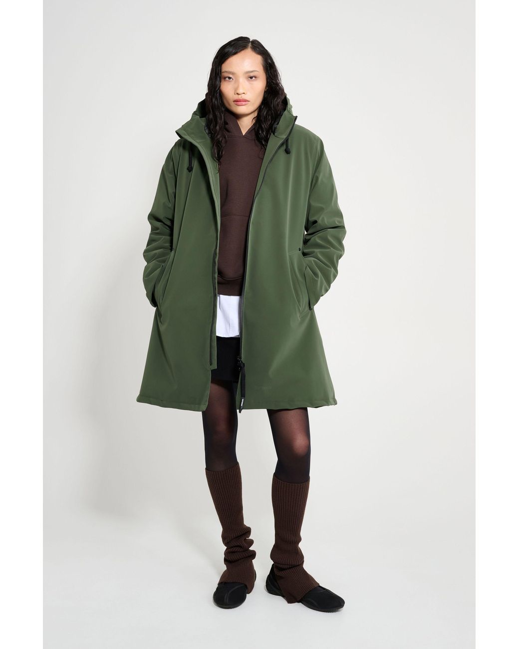 Stutterheim Green Mosebacke Matte Winter Coat
