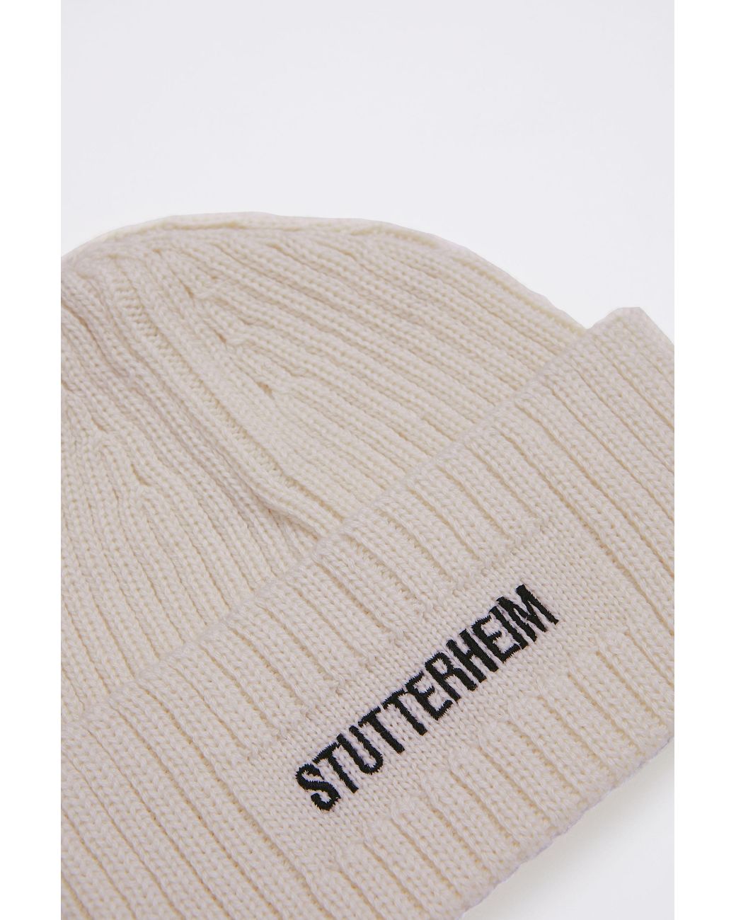 Stutterheim Natural Logo Beanie