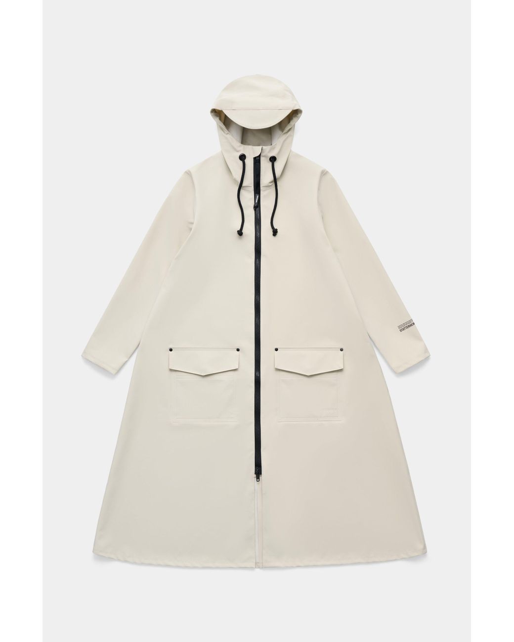 Stutterheim Natural Mosebacke Long Patch Raincoat