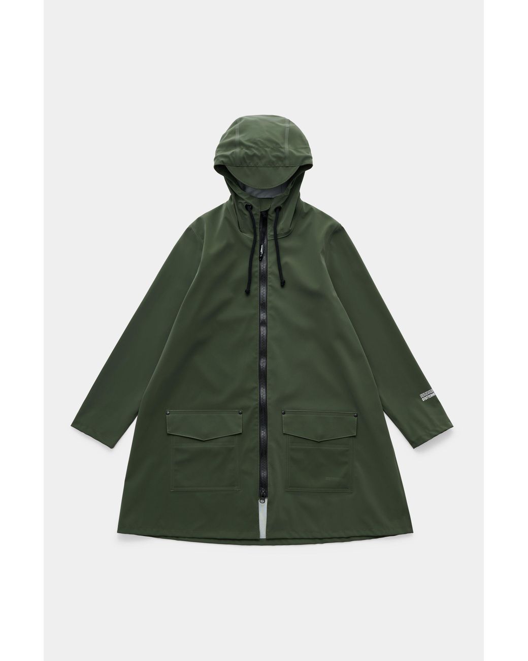 Stutterheim Green Mosebacke Patch Raincoat