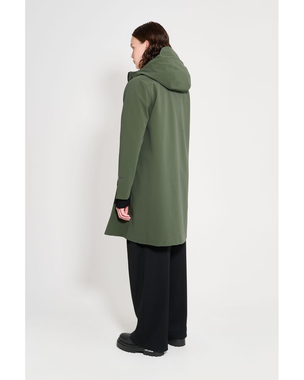 Stutterheim Green Mosebacke Patch Raincoat