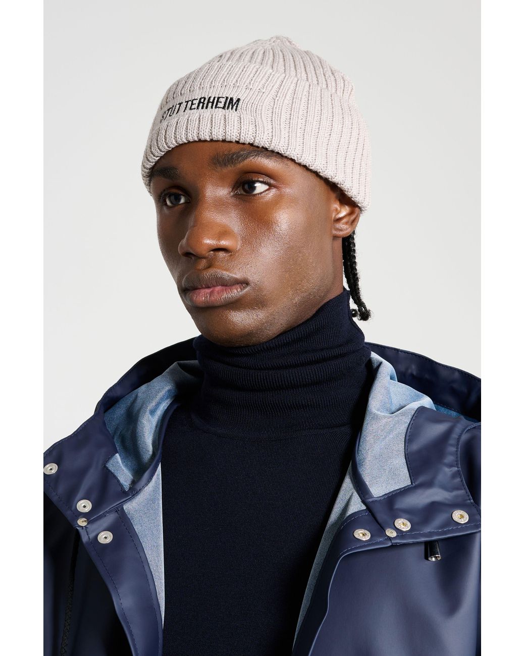 Stutterheim Natural Logo Beanie