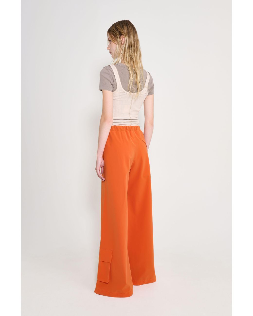 Stutterheim Orange Karla Pocket Trousers