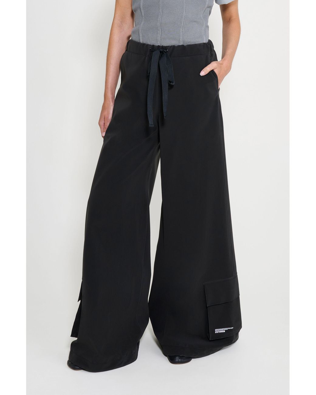 Stutterheim Black Karla Pocket Trousers