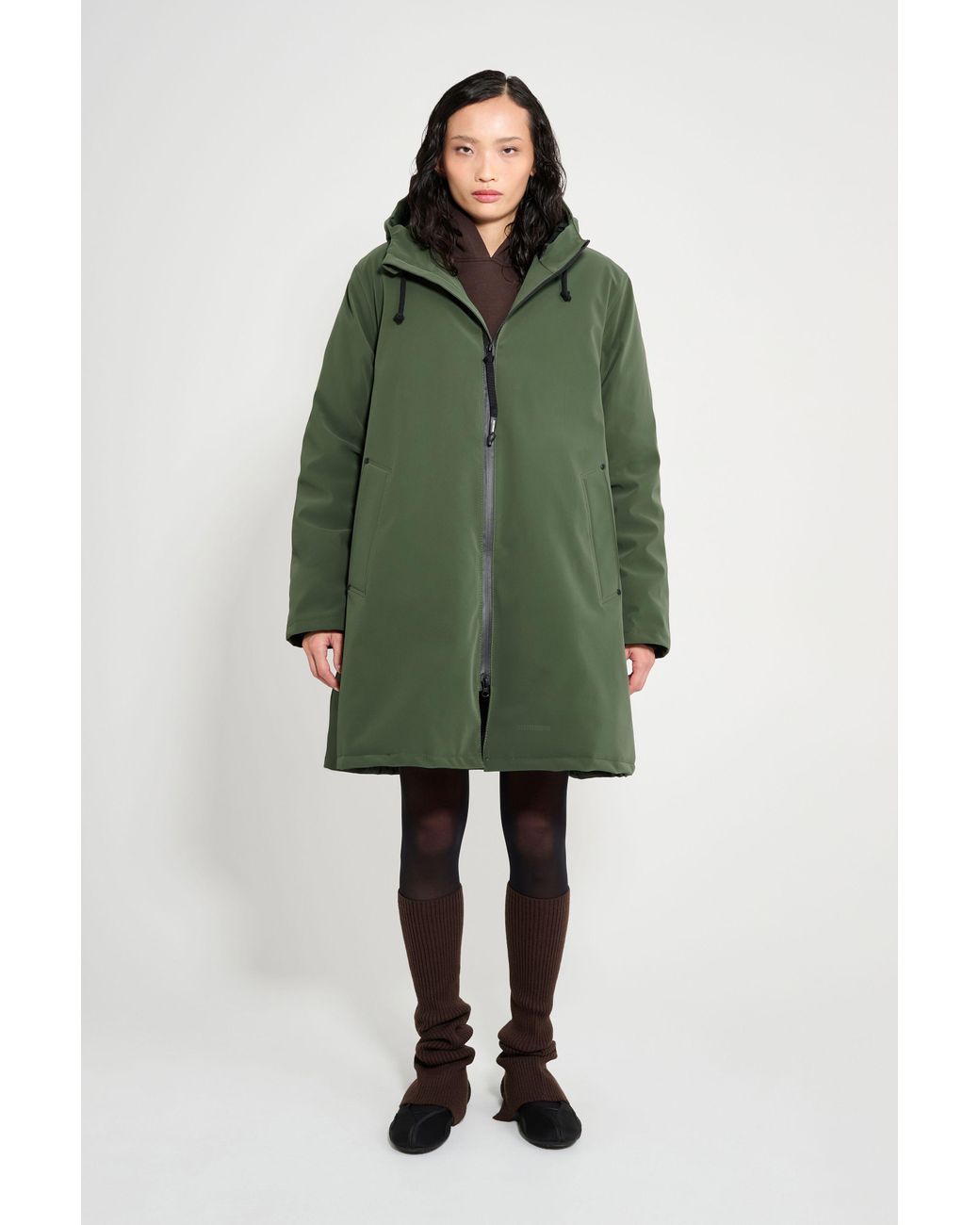 Stutterheim Green Mosebacke Matte Winter Coat