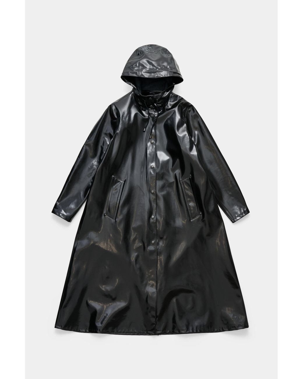 Stutterheim Black Mosebacke Long Opal Raincoat