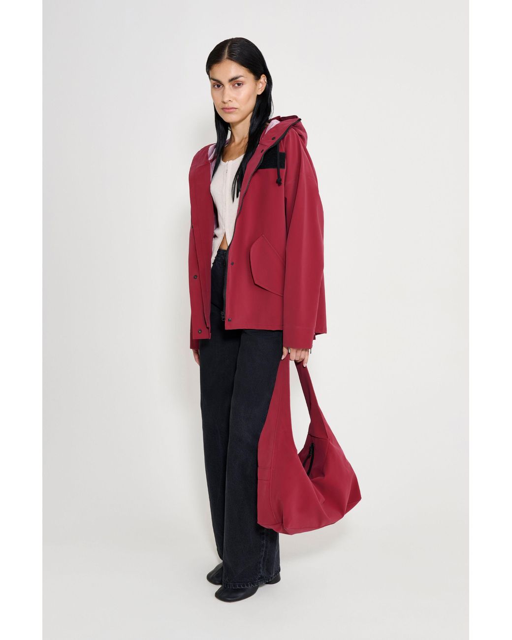 Stutterheim Red Faversham Matte Raincoat