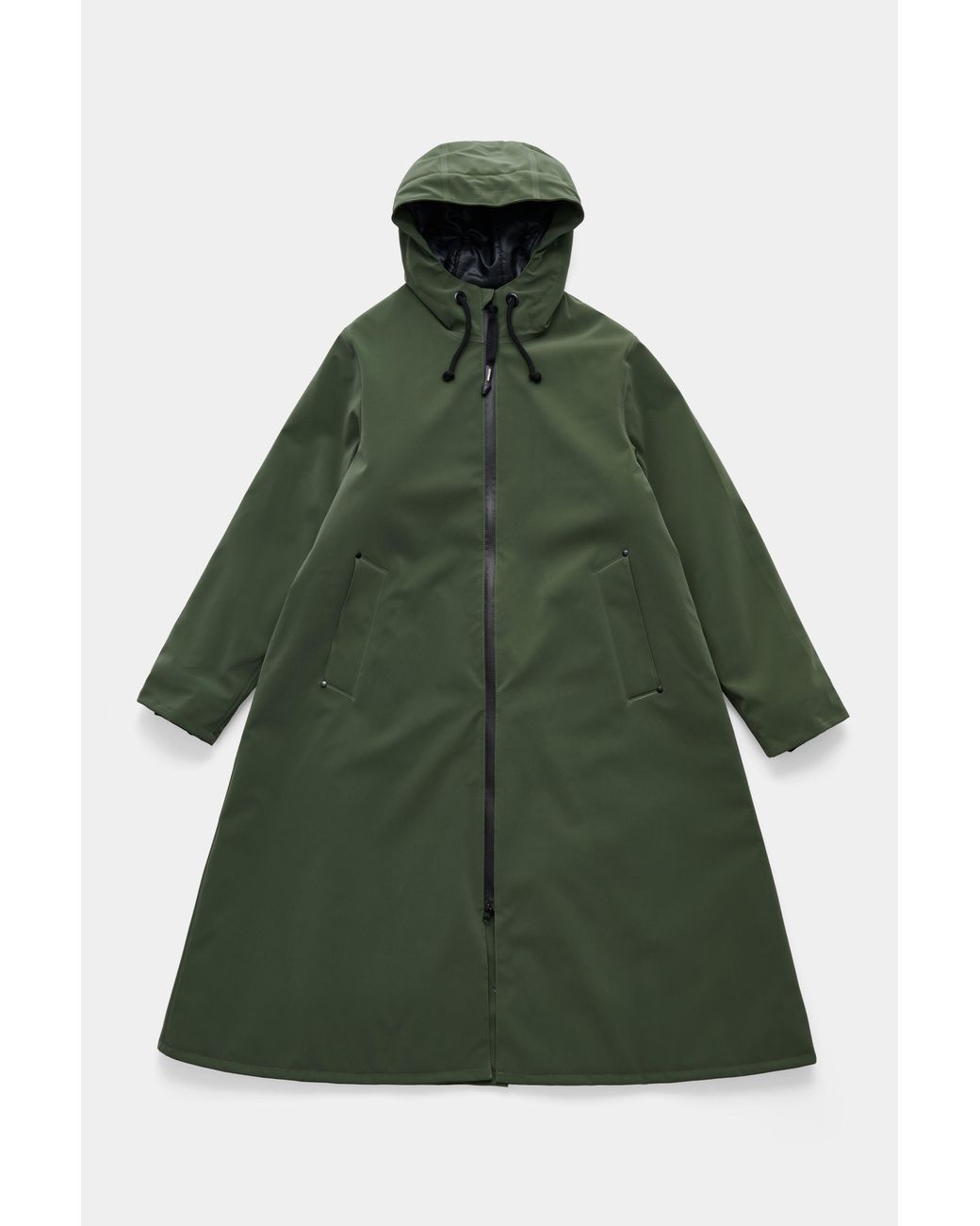 Stutterheim Green Mosebacke Long Matte Winter Coat