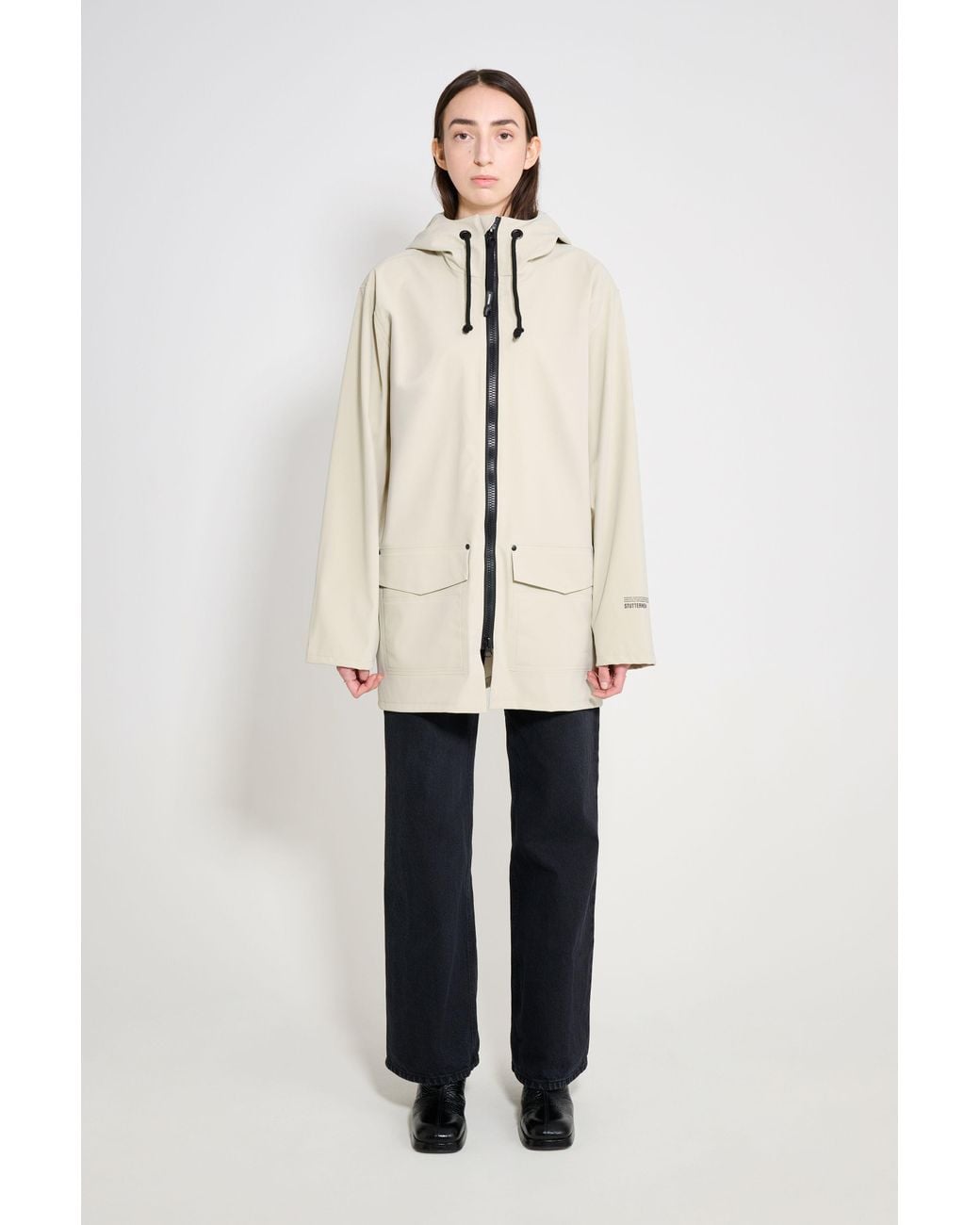 Stutterheim Natural Stockholm Patch Raincoat