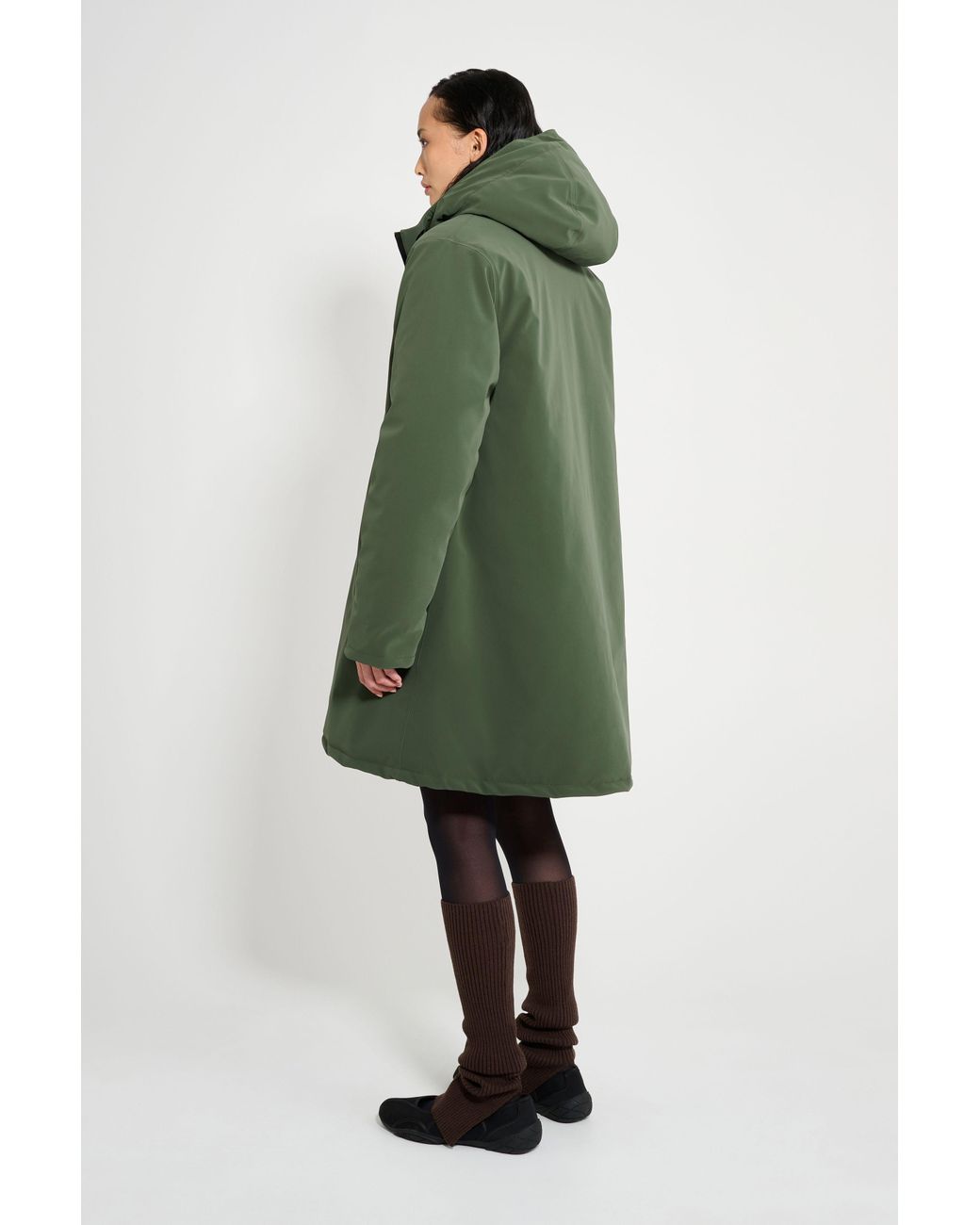 Stutterheim Green Mosebacke Matte Winter Coat