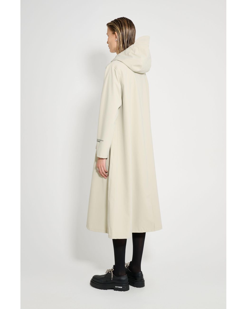 Stutterheim Natural Mosebacke Long Patch Raincoat