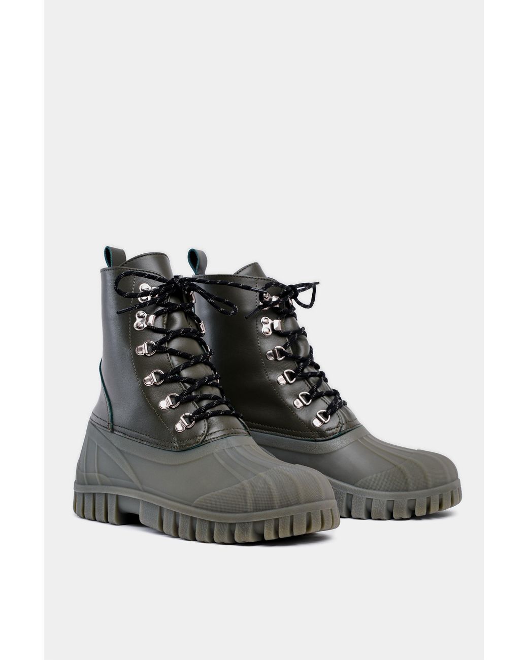 Stutterheim Black Patrol Boot Leather