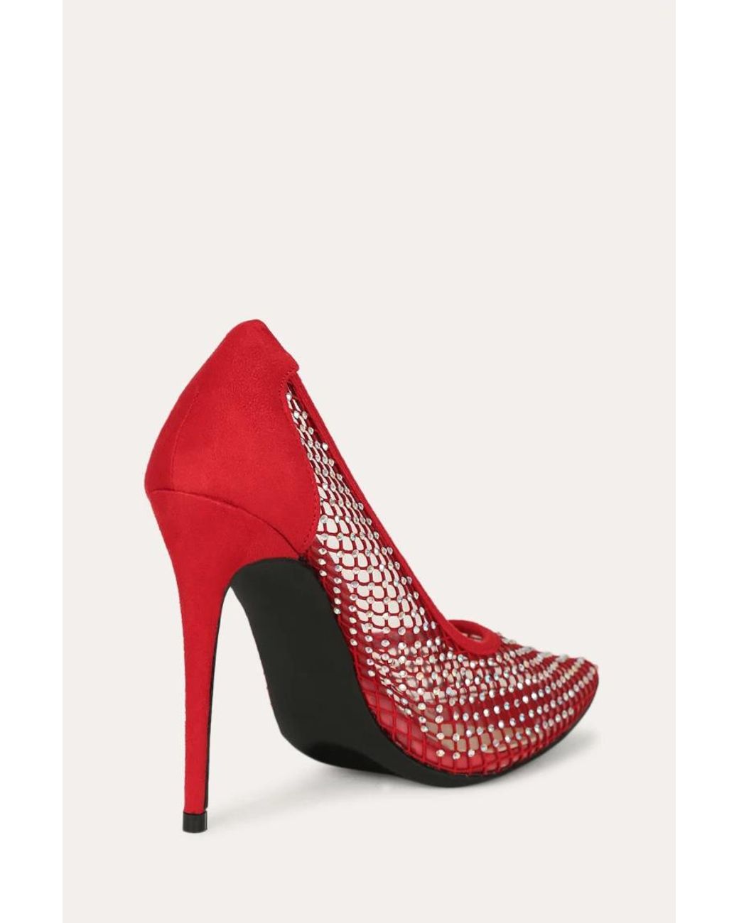 Style Sapphire Red Rhinestone Fishnet 