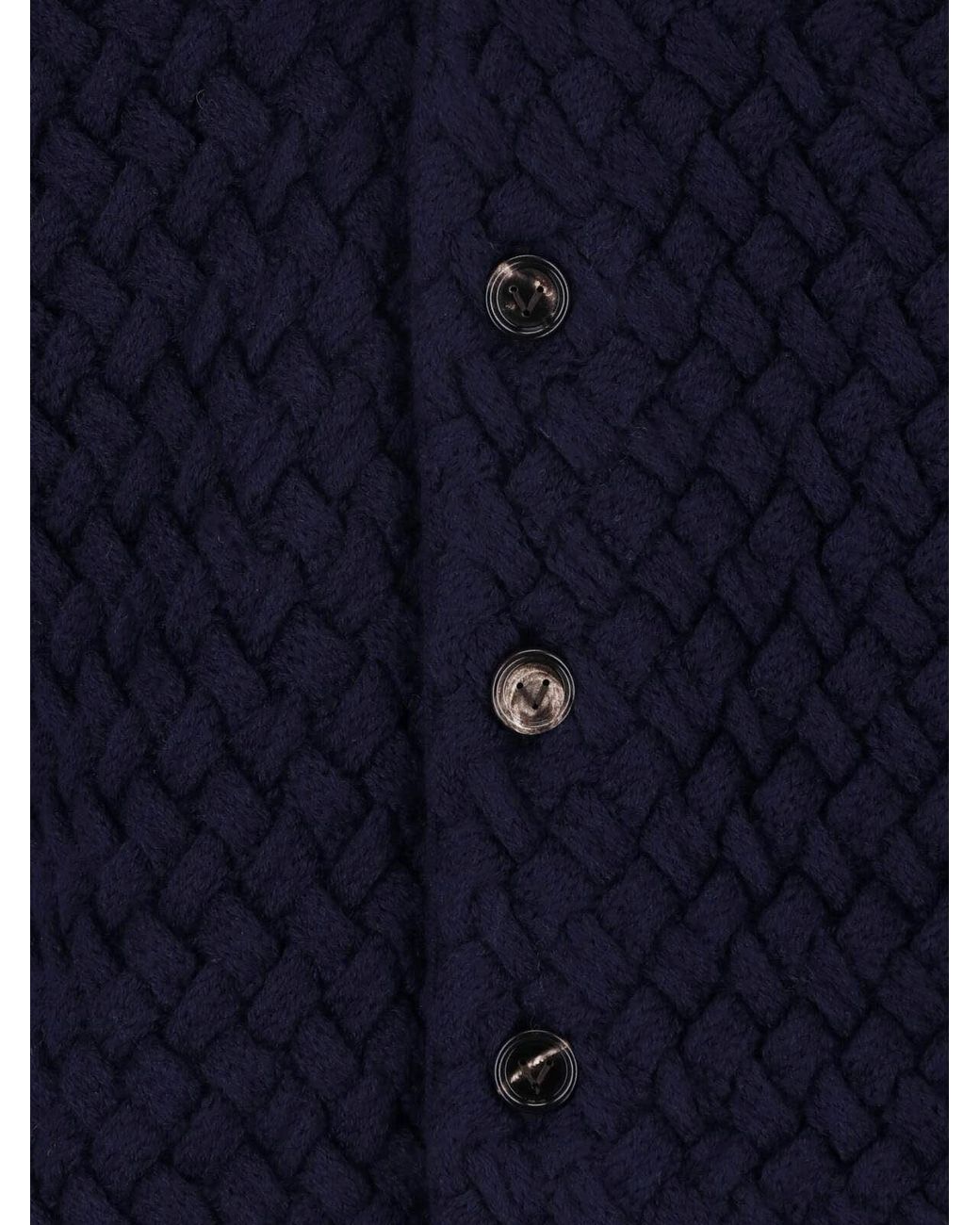 Bottega Veneta Blue Wool Cardigan for men
