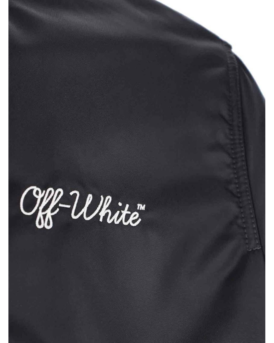 Off-White c/o Virgil Abloh Black Bomber Logo for men