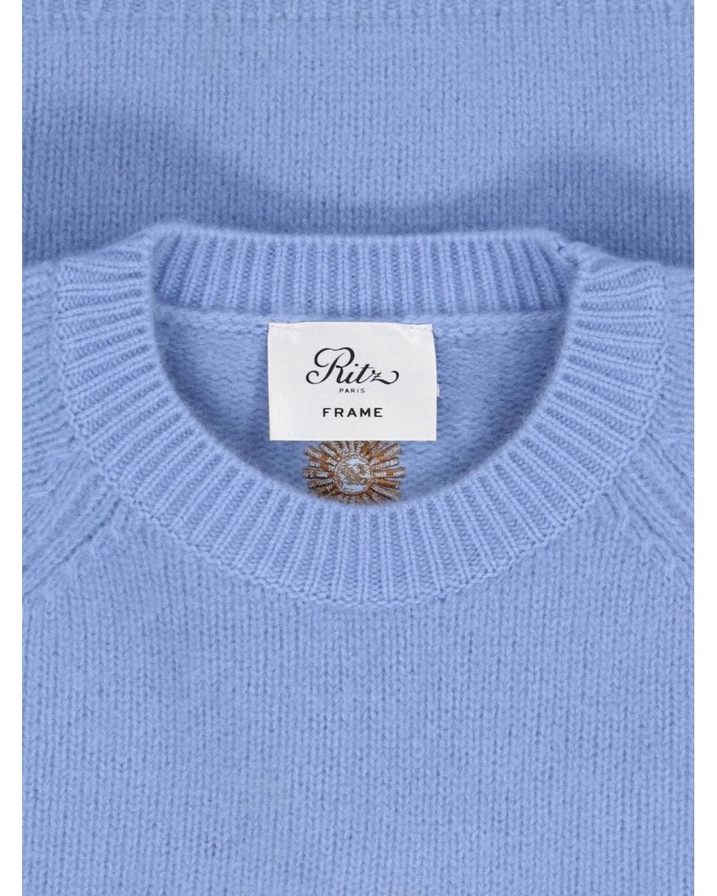 FRAME Blue X Ritz Logo Sweater
