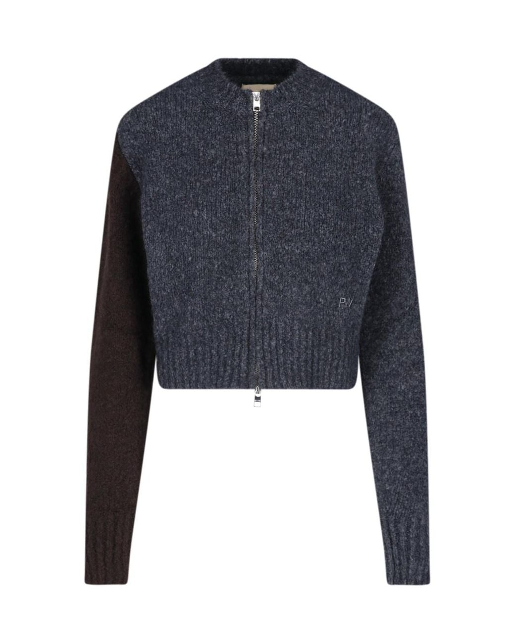 Paloma Wool Blue Cropped Zip Cardigan "Jane"