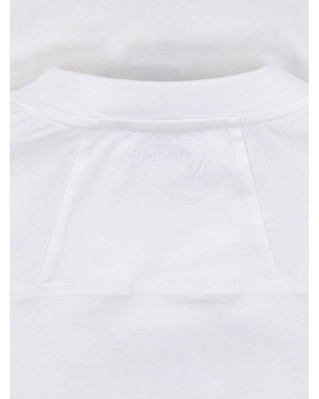 Laminar White Cotton T-Shirt for men