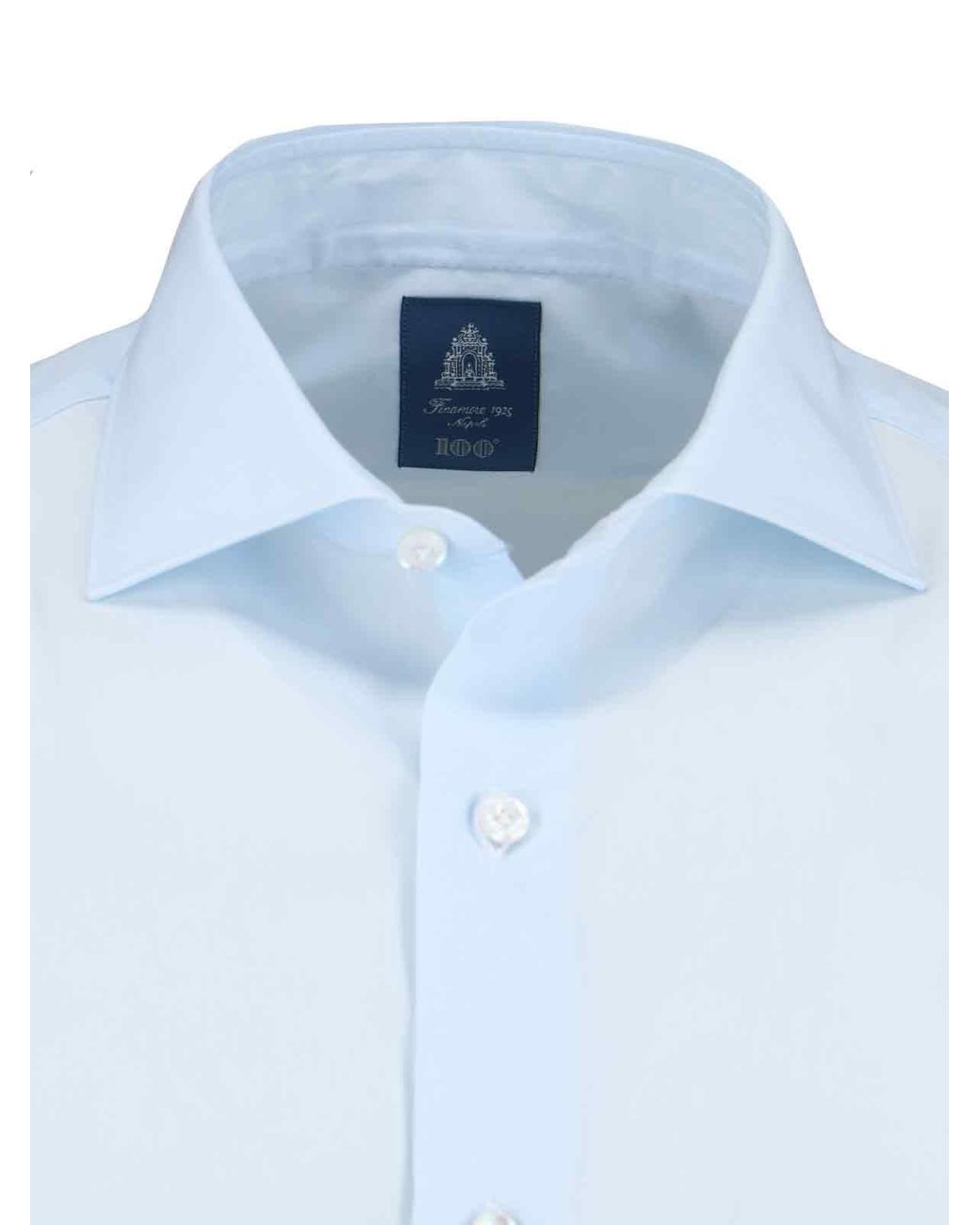 Finamore 1925 Blue 'Milano' Shirt for men