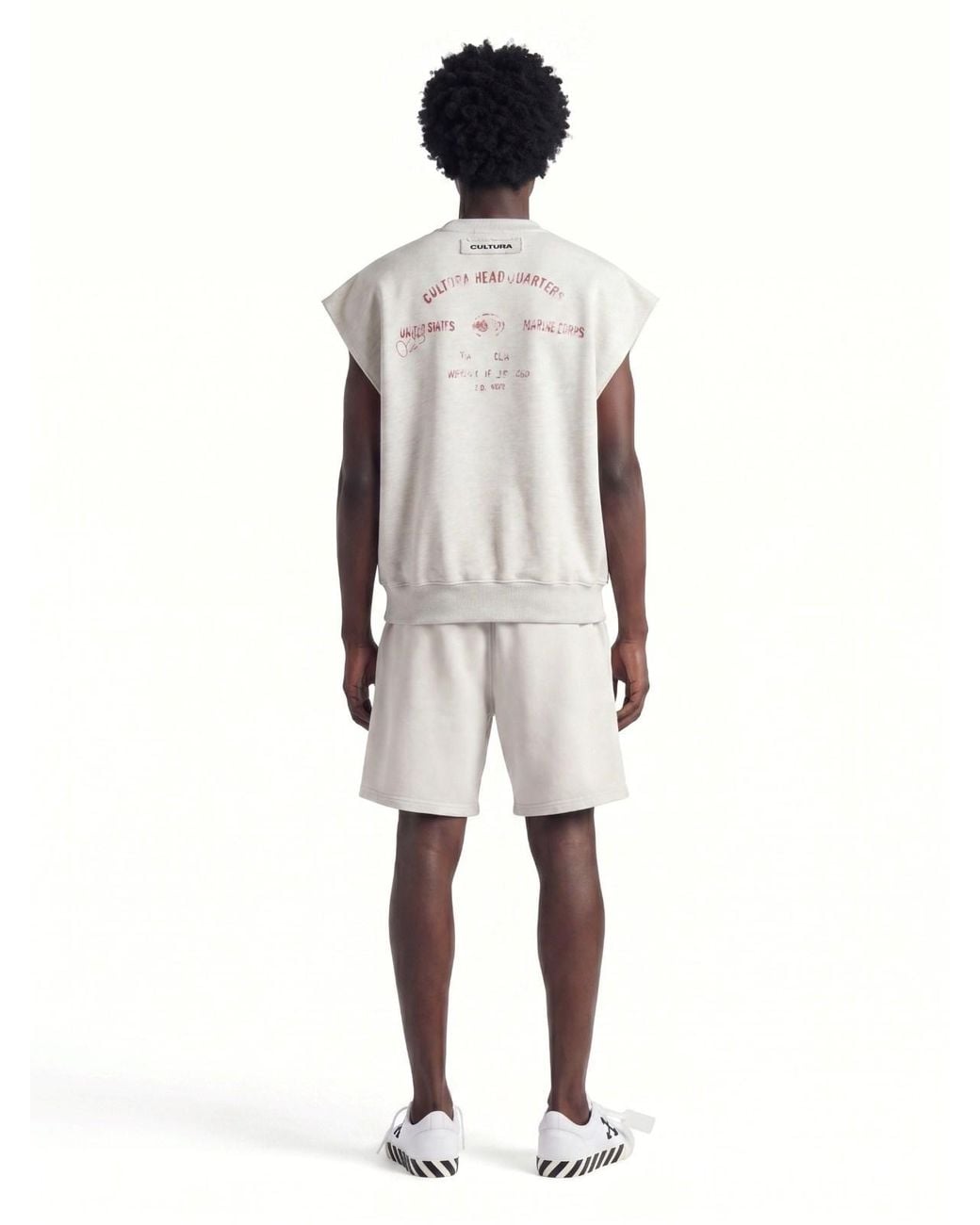 Cultura White Sport Shorts for men
