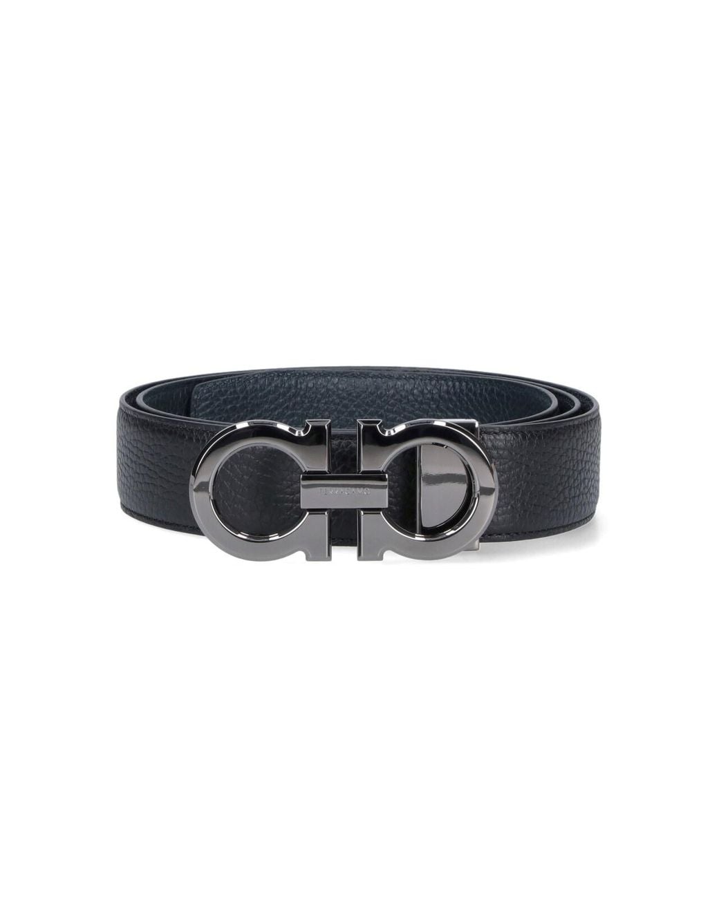 Ferragamo Black 'Reversible Gancini' Belt for men