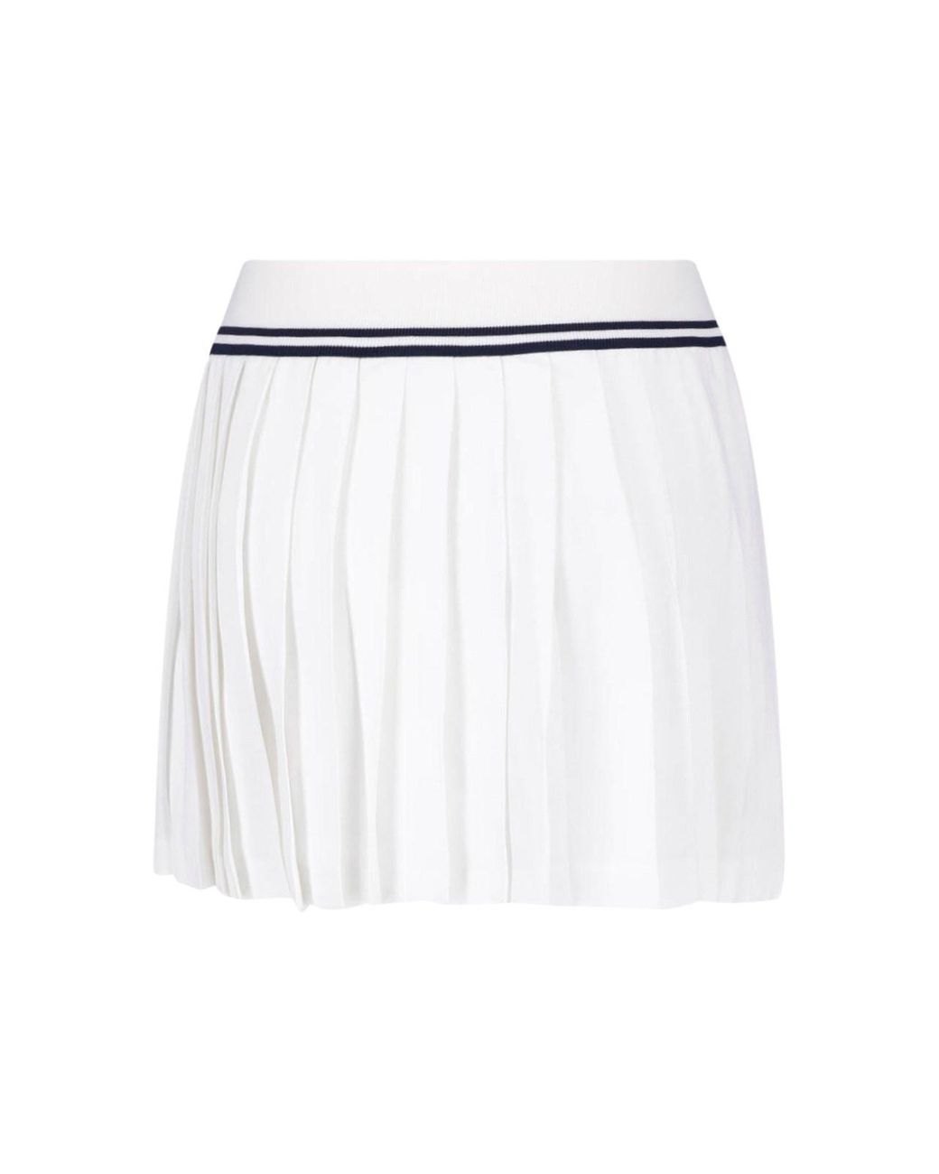 Sporty & Rich White Pleated Mini Skirt With Detail