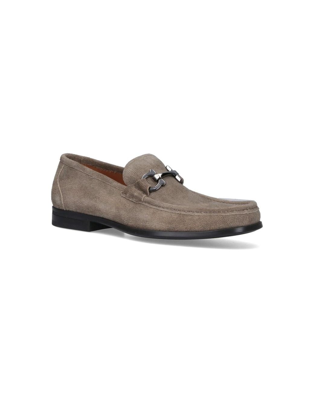 Ferragamo Multicolor Gancini Suede Moccasins for men