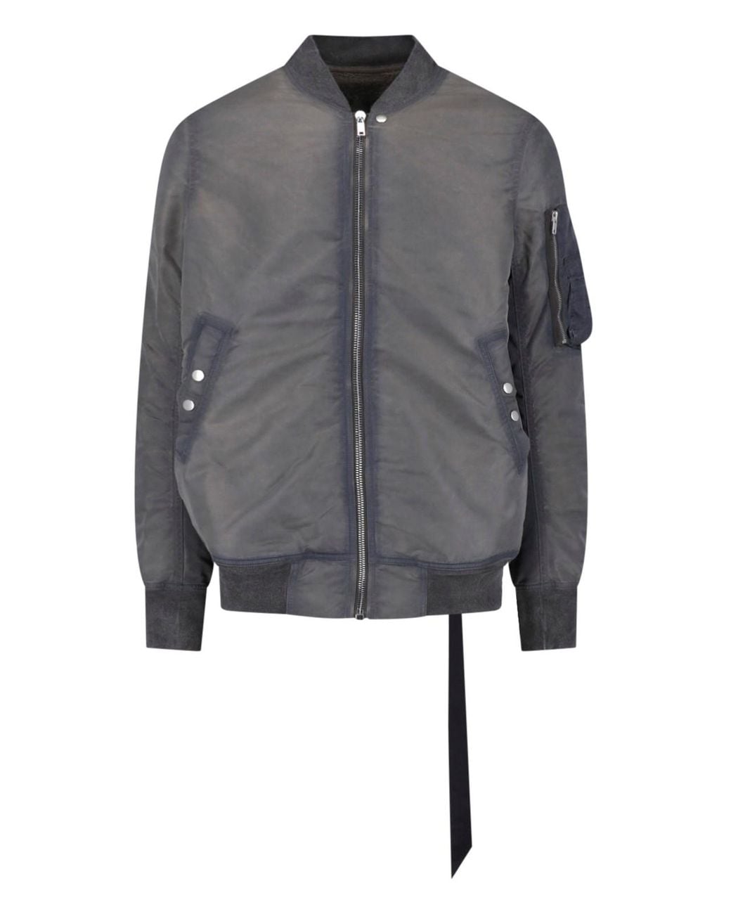 Rick Owens Gray Jacket Bomber "Classic Fight" for men