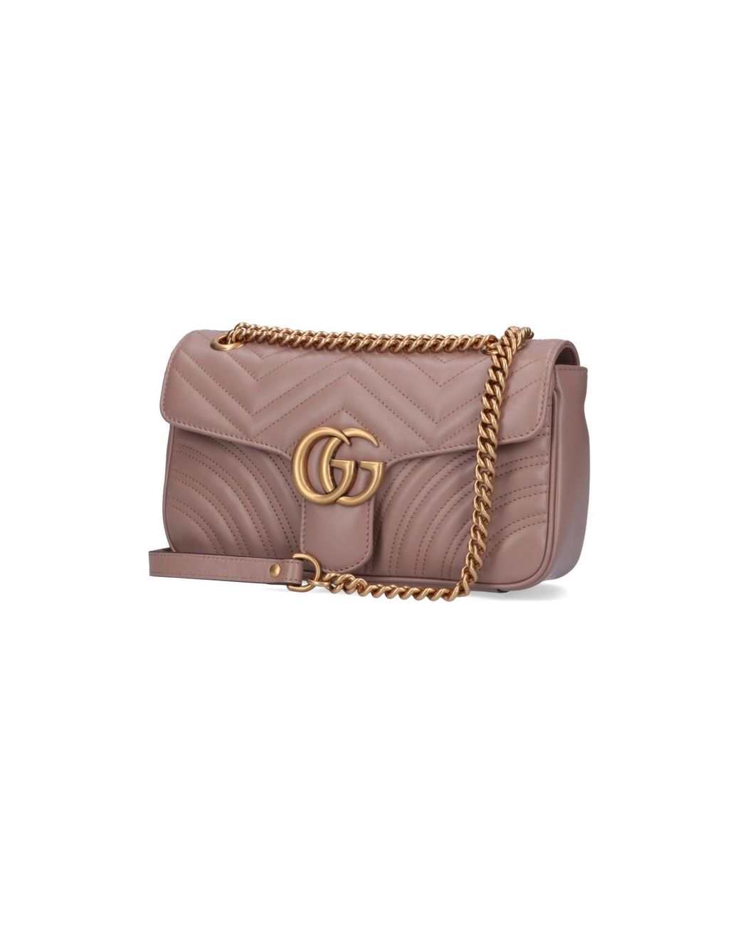 Gucci 'Gg Marmont' Shoulder Bag in Pink | Lyst