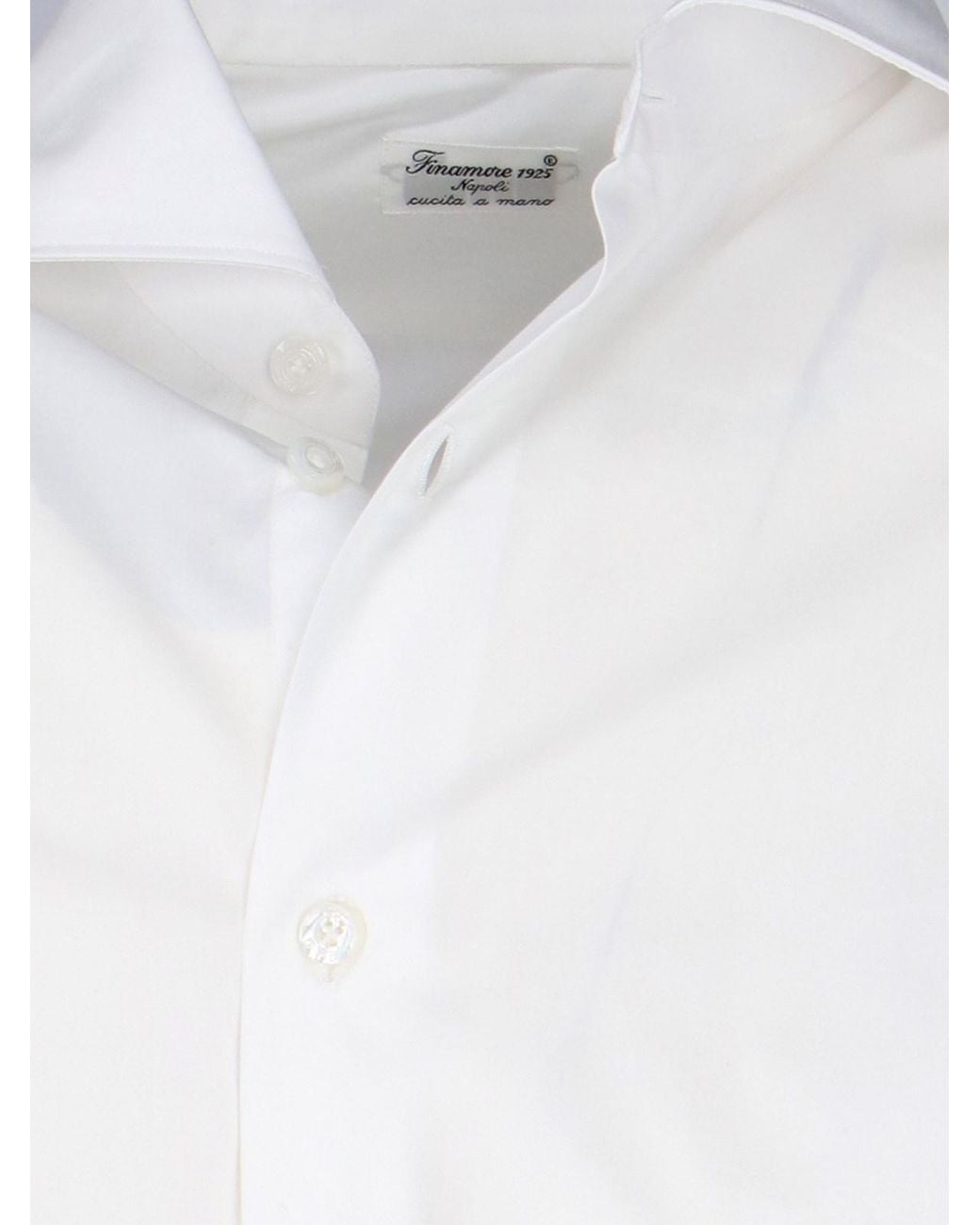 Finamore 1925 White Classic Shirt for men