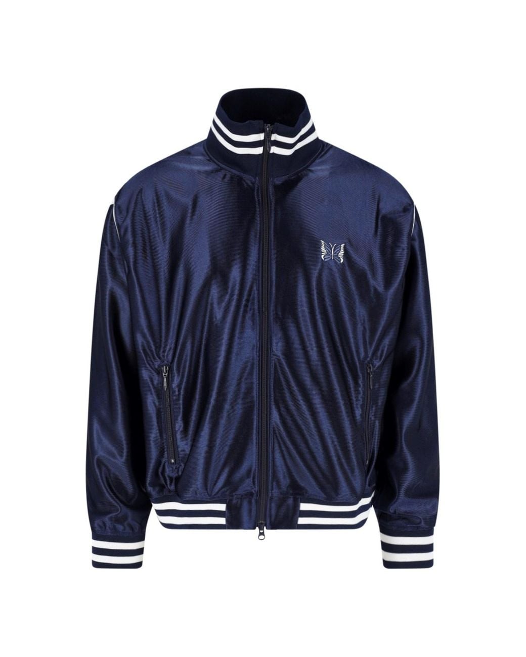 Needles Blue Zip Sweatshirt for men