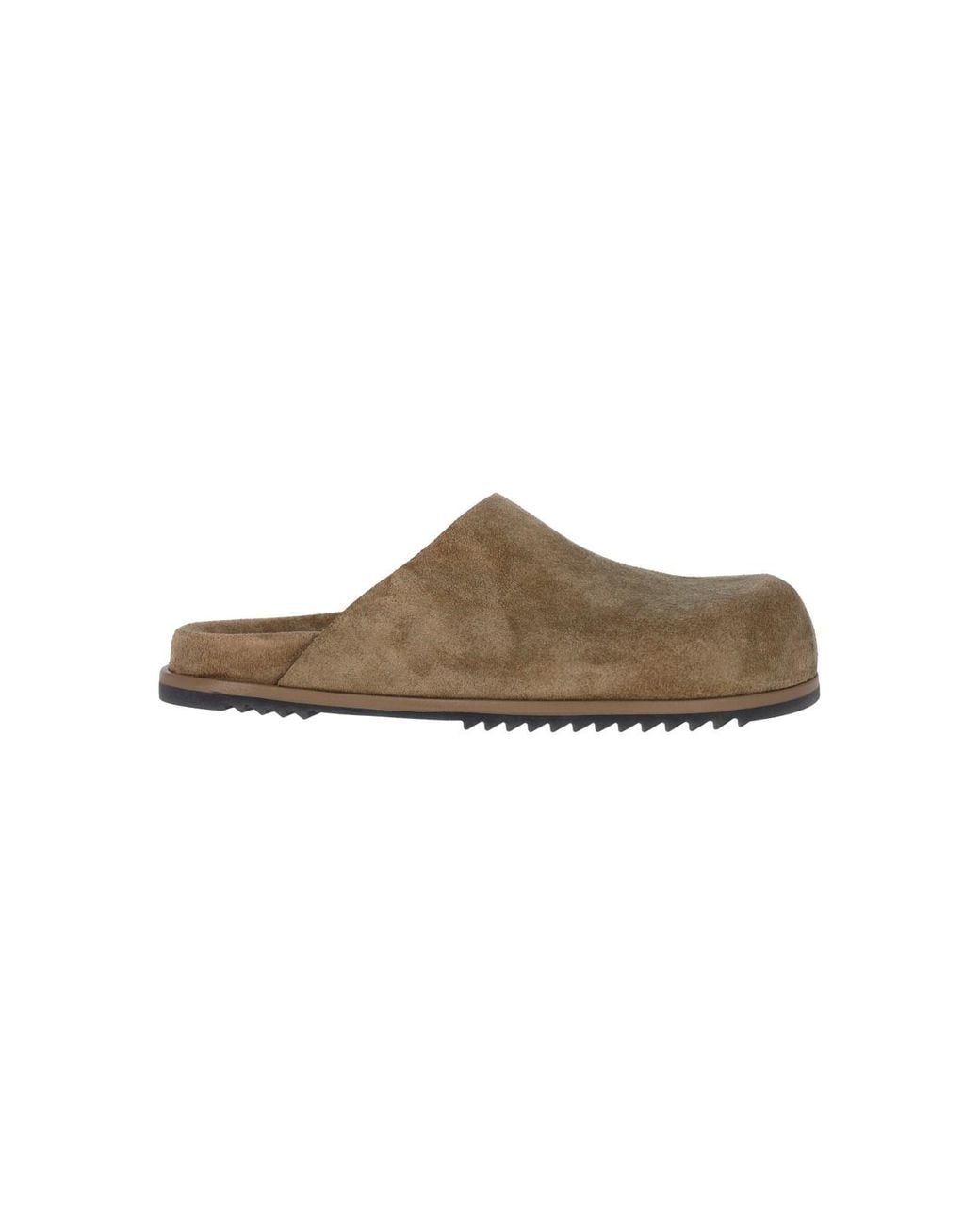 Rick Owens Brown Suede Mules