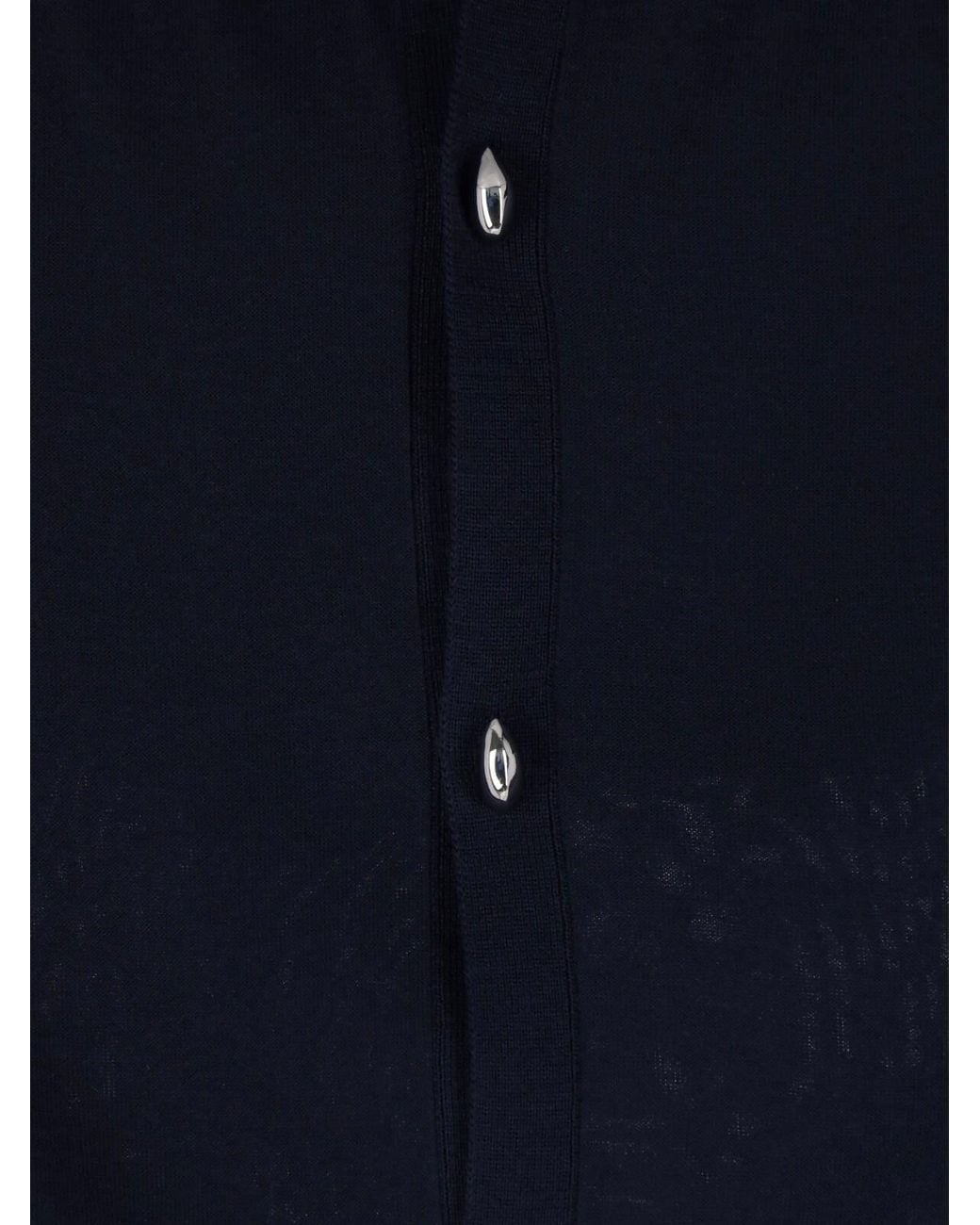 Bottega Veneta Blue Wool Cardigan With Buttons
