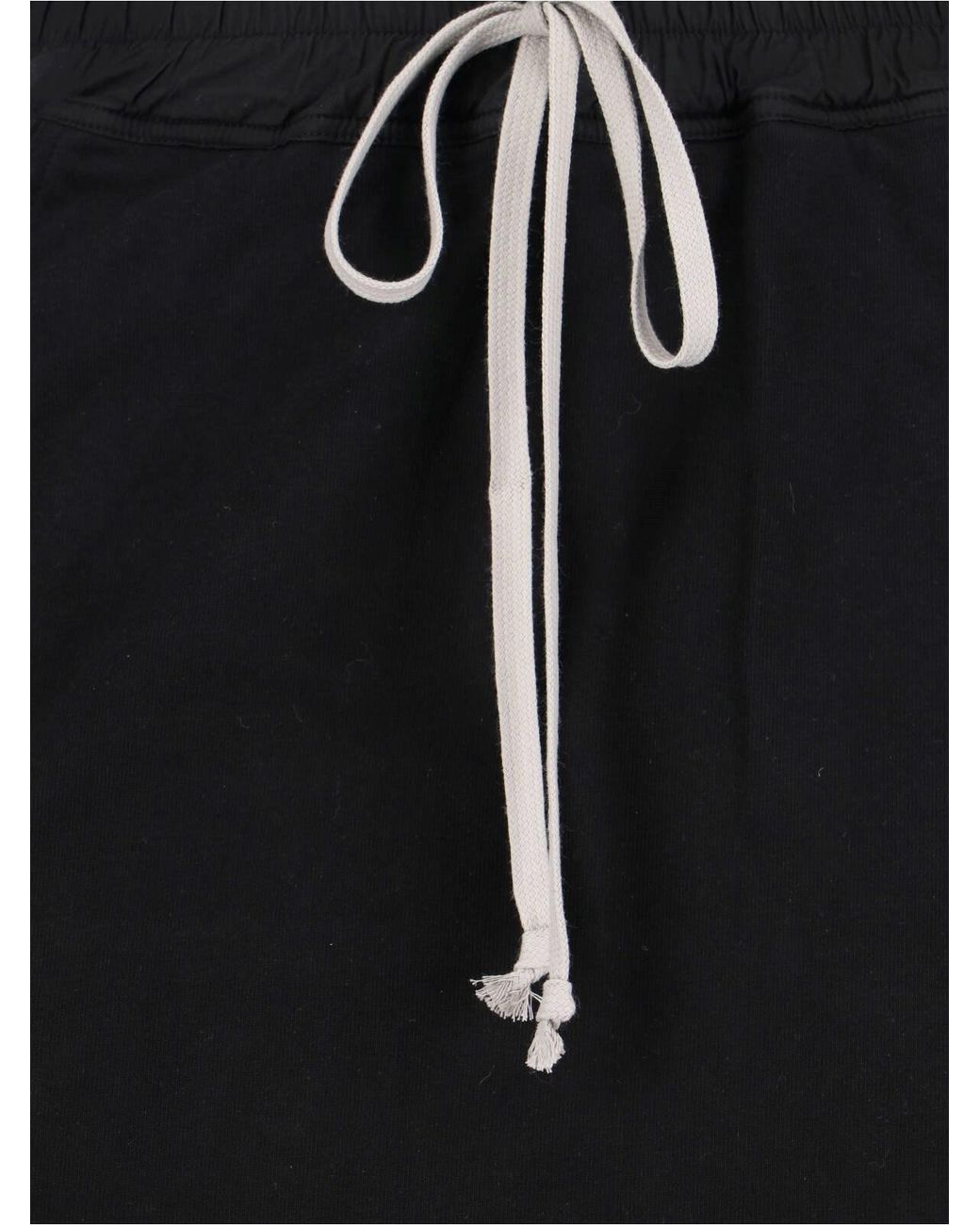 Rick Owens Black Maxi Pencil Skirt With Draped Detail