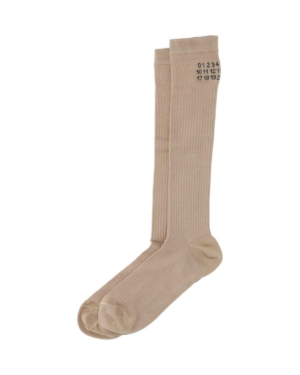 MM6 by Maison Margiela White 'Numeric' Socks