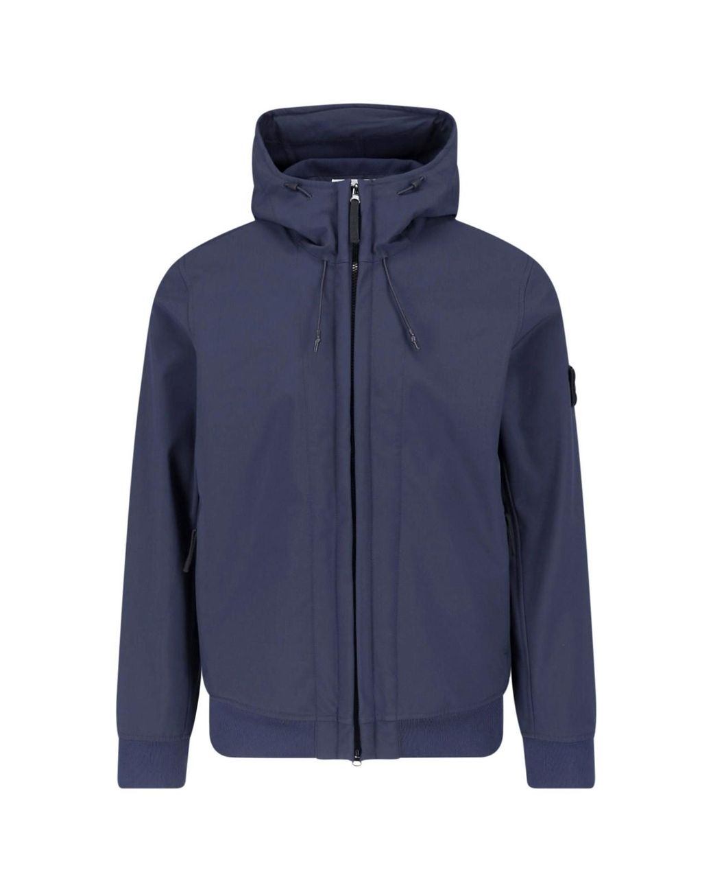 Stone Island Blue Hooded Jacket for men