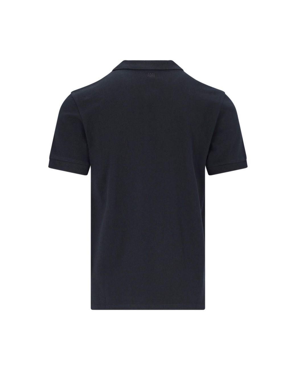 Polo Logo di AMI in Black da Uomo